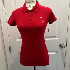 Aeropostale Women’s Red Polo Top